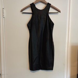 Forever 21 Black Mini Dress Leather like material